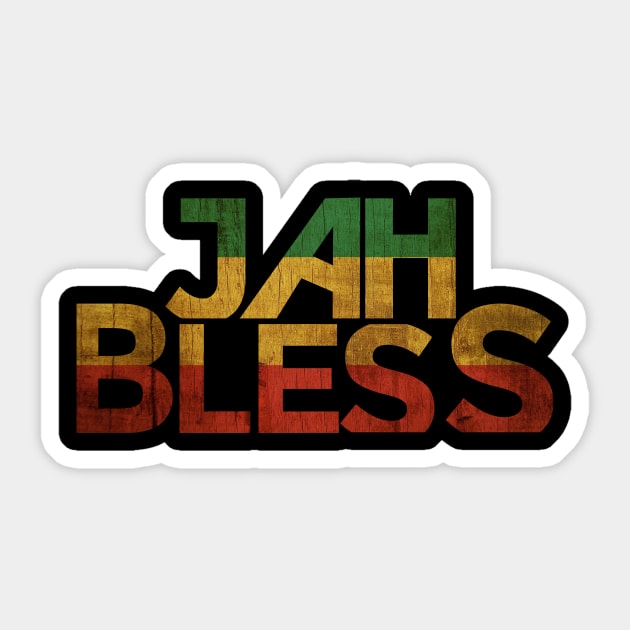 Jah Bless Rastafarian Reggae Roots Rock Design Sticker by UNDERGROUNDROOTS